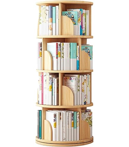 Amazon｜回転式本棚3段 A4判が入る回転式書棚 カタログ・雑誌の整理に