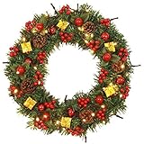 Christmas WreathBecoler Front Door Wall Home DIY Floor Decor [並行輸入品]