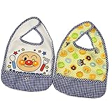 アンパンマン お食事エプロン 2枚組 スモック キッズ 女の子 男の子 ガールズ ボーイズ j-kuz06 ブルー