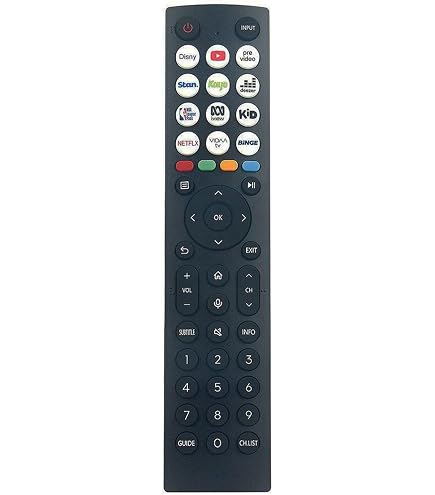 GOUYESHO ERF3A80 Telecomando di ricambio Hisense compatibile con Hisense 4K UHD TV 43A6G 50A6G 55A6G 60A6G 65A6G 75A6G 55A7GQ 75A7GQ 43A6GTUK 50A6GTUK 55A6GTUK 65A6GTUK (nessuna funzione vocale
