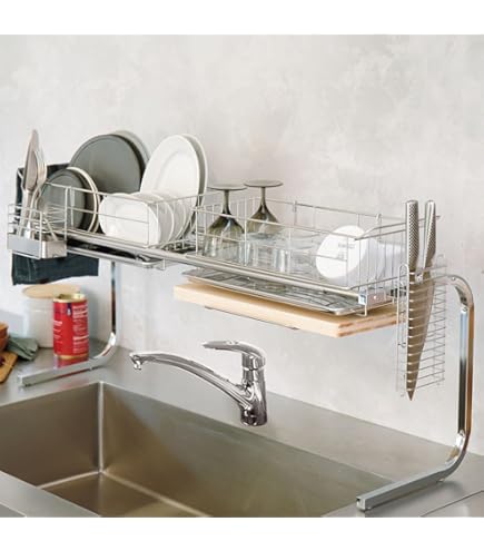 Amazon｜ディノス キッチン用品収納 シンク 水周り 1段タイプ 伸縮する