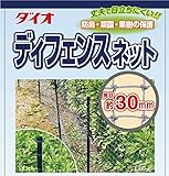 ダイオ化成 防獣用簡易ネットフェンス ディフェンスネット 約30mm目 グレー 1m×50mロール カットしてもほつれないネット 簡易防獣や鳥よけに