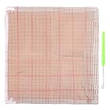 PATIKIL ラッチフックキット 17" ラッチフックピローキット 大人 初心者 DIYクラフト ホームデコレーション 43x43cm