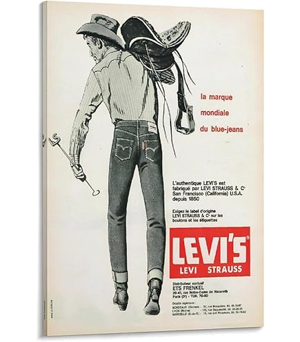 Amazon.co.jp: リーバイス 1960年代 フランス ビンテージ 雑誌 広告