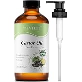 PHATOIL オーガニック 冷圧ひまし油 236ml USDA 認定 ヒマシ油 キャスターオイル ボディオイル 保湿 天然 毛髪・スキンケア用 | ヘキサンフリー 未精製 ガラス瓶