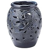 信楽焼 へちもん 傘立 なまこ釉唐草 壺 2-2955