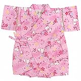 甚平 ロンパース ベビー ウサギ柄 女の子 じんべい 日本製生地 ピンク 70