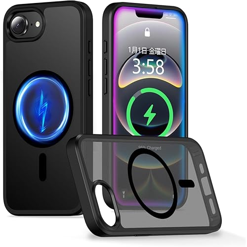MINIKA iPhone 16e 用 ケース Magsafe 対応 スマホケース いPhone 16e ケース マット感 米軍MIL規格 頑丈 耐衝撃 黄変防止 指紋防止 マグセーフ ワイヤレス充電 マグネット搭載 アイホン 16e アイフォン 1