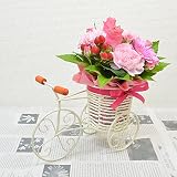 [エルフルール] 生花 自転車バスケット アレンジメント