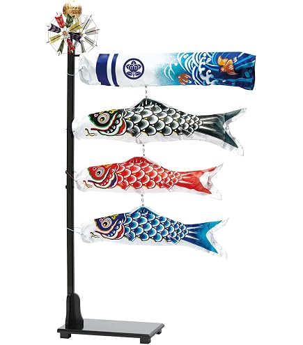 Amazon | 錦鯉 粋々モビール鯉物語 スタンドタイプ 銀鱗 60cm 室内