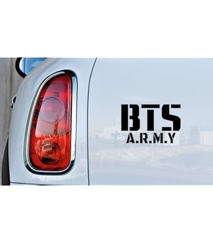 BTS ステッカー　カーアクセサリー Amazon.co.jp: BTS認定陸軍車ビニールステッカーデカール