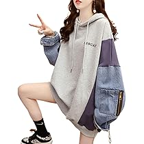 Amazon.co.jp: [Dep Club] 異素材×ゆったり レディース パーカー