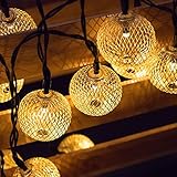 Easternstar Solar LED Metal Iron Lanterns String Lights Indoor/ Outdoor Christmas String Lights 20 L