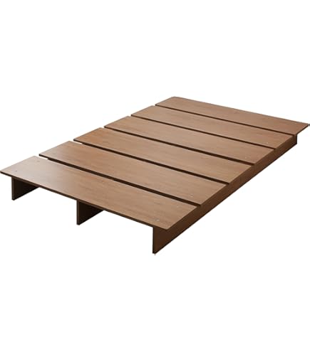 Amazon｜NEO CRASY ボードベッド ダブル ブラウン すのこ ローベッド