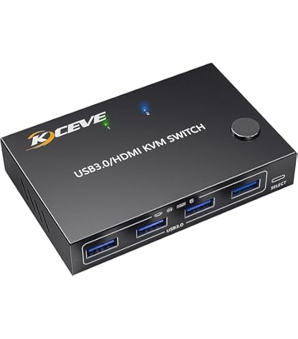 Amazon.co.jp: KVMスイッチ HDMI 4ポート、KVMスイッチ 4K@60Hz、USB2