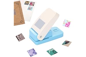 abzdfty クラフトパンチ 四角 スクエアパンチ 穴あけパンチ 紙工芸 ハンドクラフト 手動式 軽量 多用途 高耐久 (25*25mm)