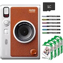 ノーブランド品 チェキ Evo ハイブリッドインスタントカメラ ブラウン