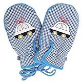 ベビーミトン 手袋 赤ちゃん ベビー 男の子 パトカー ミトン手袋 防寒 てぶくろ ブルー TSS(1-2才)