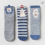 Nice Days（ナイス　ディズ）　 【3足セット】秋冬 ベビー 靴下 キッズ ソックス 女の子 男の子 可愛い 動物柄 ふわふわ 暖かい 保温 出産祝い 子供の日 ギフト (1-3歳, 1#)