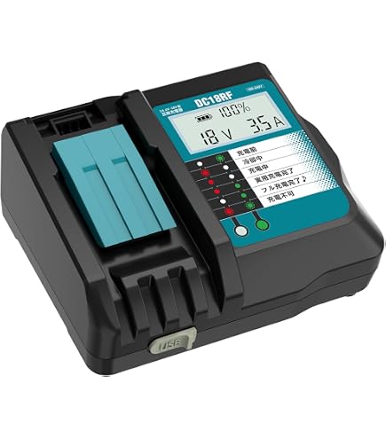Amazon.co.jp: マキタ DC18RF 急速充電器(USB端子付き) ナイロン収納袋 