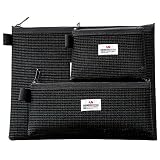 サクラクレパス メッシュケース 片面ネットタイプ 3種パックB A5/通帳/カードサイズ ブラック NK-4B-BK