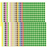 丸シール カラーラベル ステッカー 16色セット 32シート 4224片 13mm 分類 ラベル タックシール 丸型 オフィス 学校 整理収納 NYANDELMO ND-0186-R04-13mm