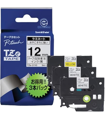 Amazon | 【brother純正】ピータッチ ラミネートテープ TZe-651V 幅
