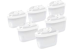 6 Pack Water Filter for All BRITA,Compatible with Brita Maxtra/Mava,Maxtra+, Fit for Mavea,Marella jug Pitcher Replacement Cartridge, Reduce Limescale and Impurities.