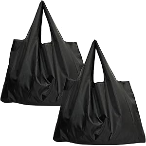 GOKEI エコバッグ 買い物バッグ 折りたたみ 大容量 防水素材 【2個入り】 軽量 コンビニバッグ コンパクト 収納 水や汚れにも強い