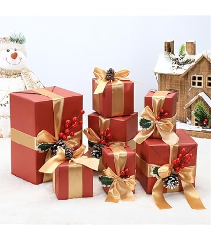 Amazon.co.jp: クリスマスプレゼントボックス オーナメント 7点セット
