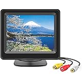 Antion 3.5インチモニター 小型オンダッシュモニター 液晶2系統の映像入力 バック連動 防犯/監視/車載用 二種類のホルダー付き