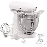 【国内正規輸入品】キッチンエイド(Kitchen Aid) スタンドミキサー KSM160+フードグラインダー+注入用カバー付き(ホワイト)