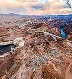 copterpilot写真壁ピール壁アート印刷entitled Aerial View Of The Hoover Damとブリッジ 18" x 20" 2429041_14_18x20_none