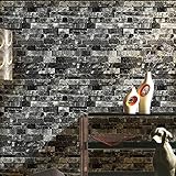 Blooming壁モダンFaux Brick Stone Textured壁紙ロールイエローマルチ3dレンガブロックホーム部屋装飾20.8 X 393.7 " 401 20.5" x 396"=57 