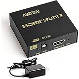 AstroAI HDMI 分配器 HDMI スプリッター HDMI 同時出力 1入力2出力 アダプターPSE認証 同時出力 4K 3D HDCP Ver 1.4 Nintendo Switch PS4 Xbox HDTV DVDプレーヤーなど対応 動