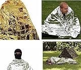 100 新しいホットポータブル防水緊急時の生存レスキューブランケット箔熱スペース First Aid スライバレスキューカーテン屋外毛布の部分