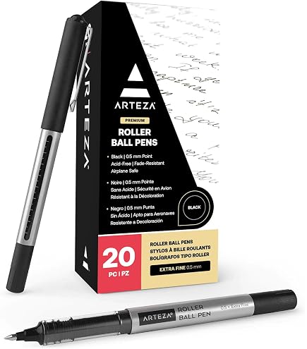 Amazon | Arteza細字ペン、黒、12本セット、極細チップマーカー、0.4