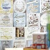 【B'stile】置くだけで絵になるカフェポスター風壁タイル「PORTLAND - ポートランド」Break-200（27枚/ケース）（陶器質｜200mm角｜屋内壁用）