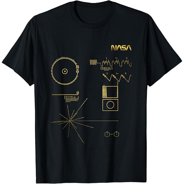 Amazon | ボイジャーゴールデンレコード NASA Tシャツ | Tシャツ