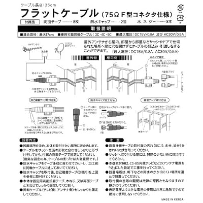 F Factory Bs Cs 地デジ対応 フラットケーブル サッシケーブル 隙間ケーブル 防水キャップ付属 35cm F型接栓 タイプ C 066 迅速配送通販