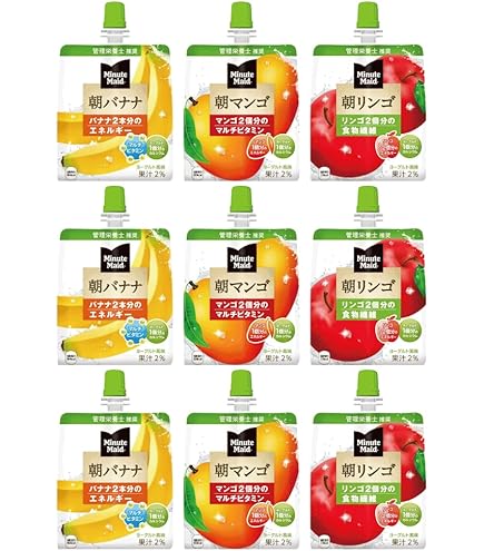 ミニッツメイド　ゼリー飲料　朝リンゴ　朝バナナ　朝マンゴ　96食　食品まとめ売り Amazon.co.jp: ミニッツメイド 朝ゼリー3種各6計18個 バラエティBOX