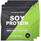 MAD PROTEIN(マッドプロテイン) ソイプロテイン 人工甘味料不使用 ノーフレーバー 国内加工 大豆 無添加 植物性プロテイン (3kg)