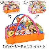 2Way ベビージム プレイマット 室内遊具 おもちゃ 赤ちゃん インテリア プレゼント 出産祝い (写真色)
