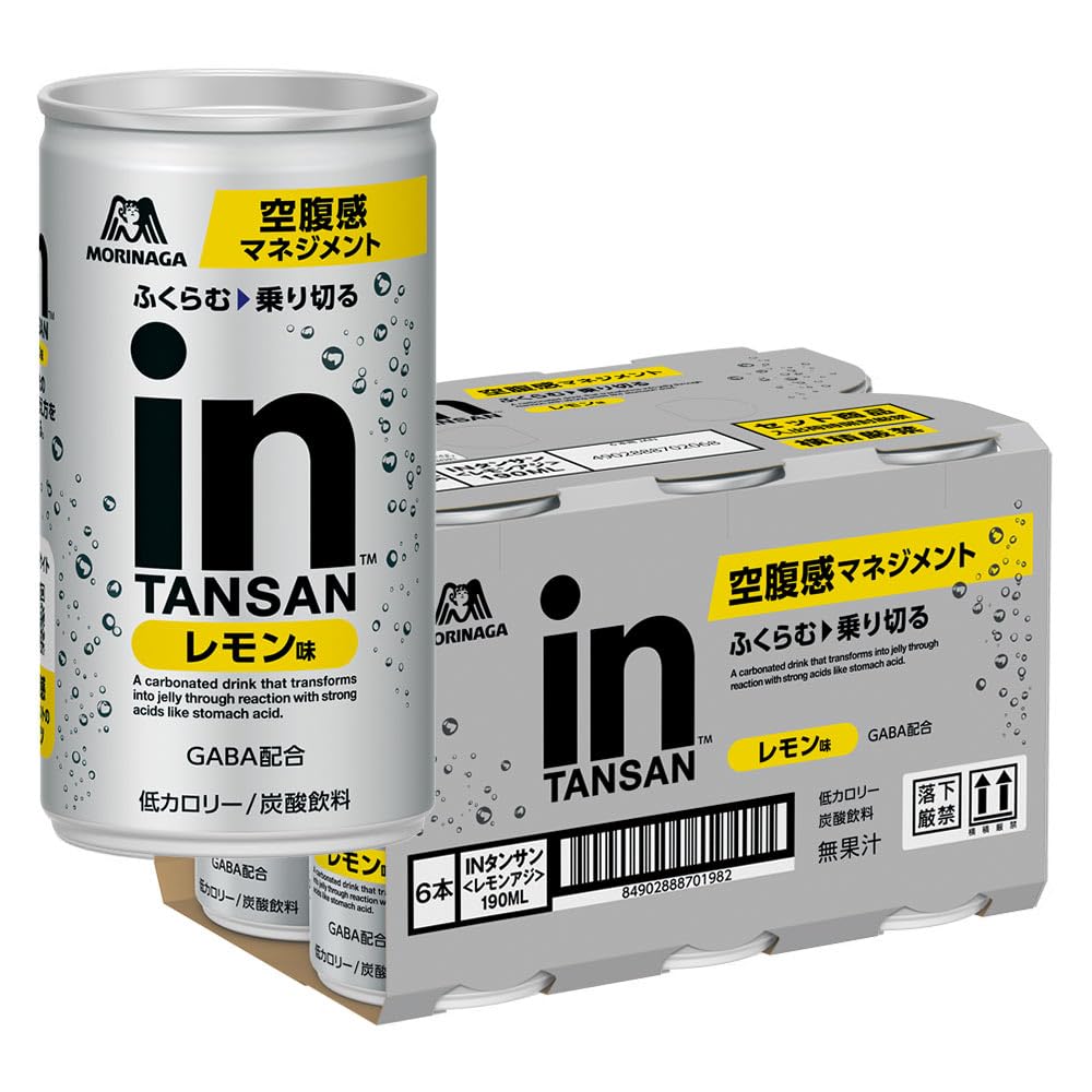 【51%OFF】【699円】 森永製菓 inゼリー inタンサン レモン味 空腹感マネジメント GABA ノンカフェイン 190ml×6本