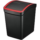 カーメイト(CARMATE) 車用 ゴミ箱 L おもり付き カーボン調 レッド DZ367