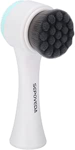 SEPOVEDA 洗顔ブラシ 洗顔器メイクブラシ美顔器 高級竹炭極細 40万本の極細密集毛 手動毛穴 マッサージ 男女兼用フェイス/メイクブラシ 美容グッズ美肌 毛穴ケア 黒ずみ毛穴もスッキリ美肌手動 洗顔用フェイスブラシ &hellip;