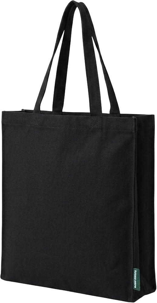 [BUOGIO DISEGNO] トートバッグ キャンバス A4 厚手 大容量 レディース 縦型 底付き ショルダーバッ