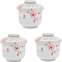 Amazon｜カネセ 蒸し碗 茶碗蒸し碗 茶碗蒸し 器 セット 美濃焼 花赤絵