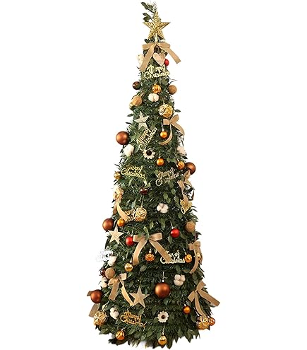 Amazon | ポップアップクリスマスツリー レッド H145×W70cm