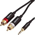 Amazonベーシック RCAオーディオケーブル タブレット用 1.2m（3.5mmオス - 2RCAオス）ブラック